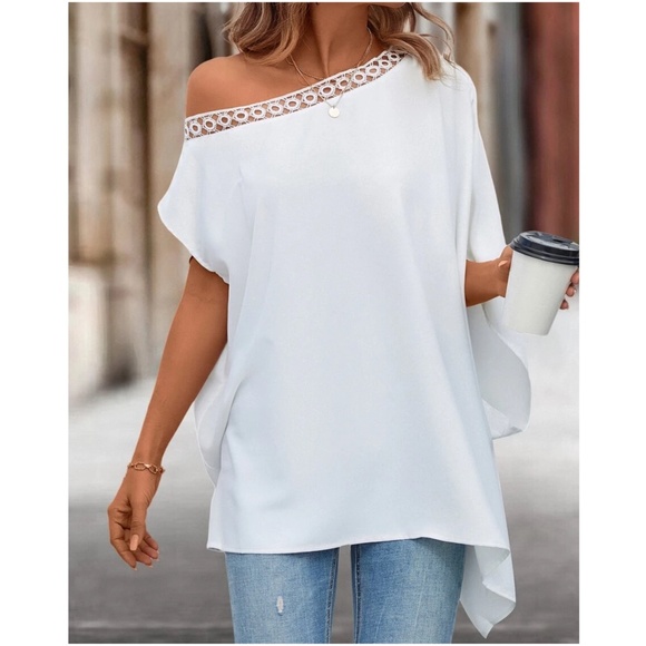 015 One Shoulder Batwing Blouse - Picture 5 of 9